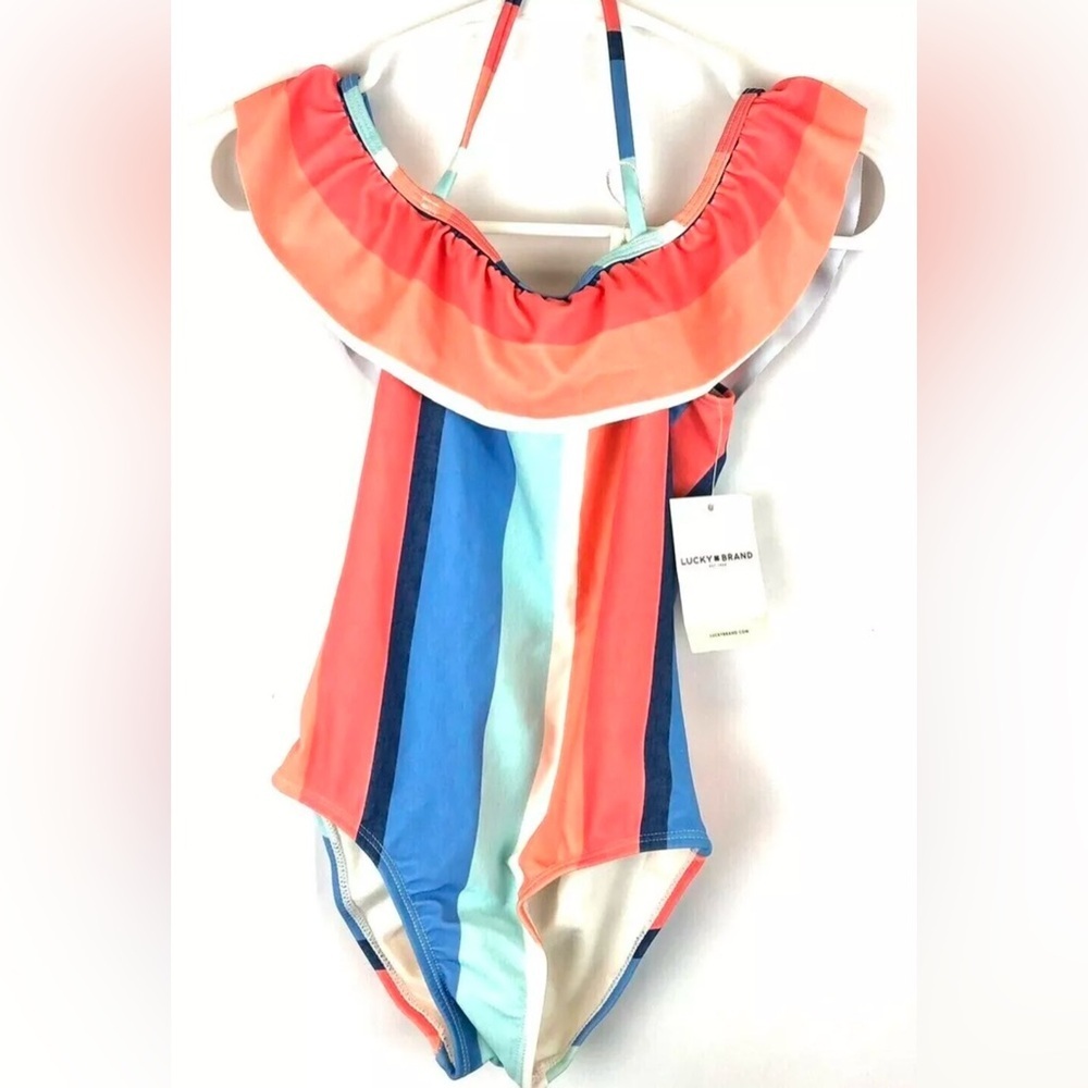 Lucky Brand, Girl’s Multicolored One Piece Swimsuit, Size 6